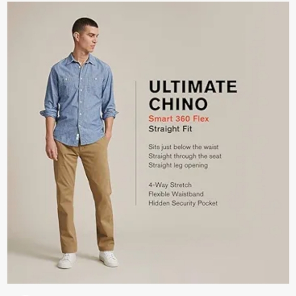 Dockers Ultimate Chinos Straight Fit- Ginger - Picture 3 of 10